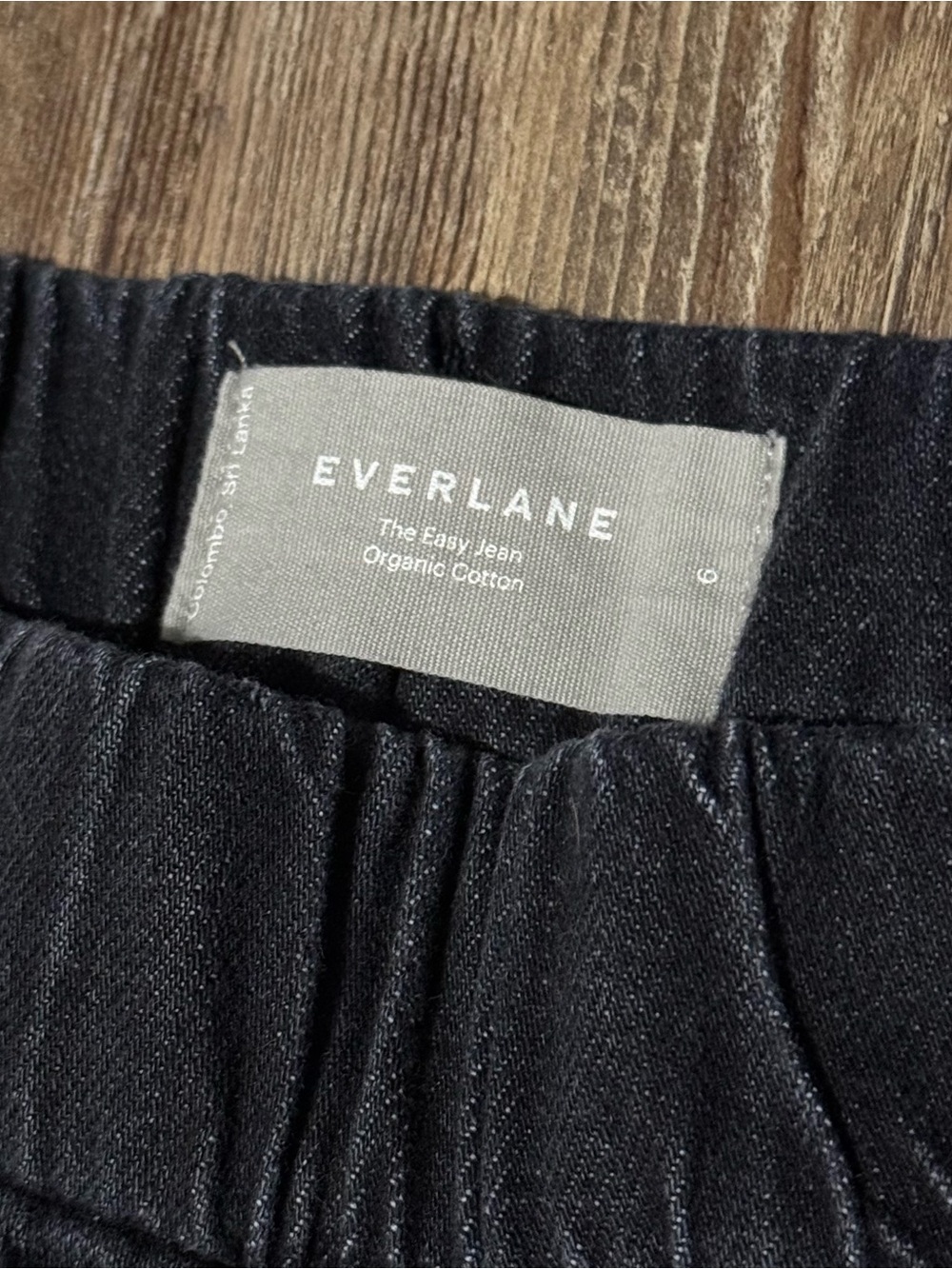 Everlane The Easy Jeans Women's 6 Black Pull On Baggy Stretchy High Rise Denim - Picture 3 of 6